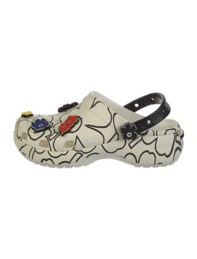 Pre-owned Marimekko Rubber Printed Flats W/ Tags In Neutral