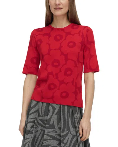 Marimekko Rws Kehys Unikko Pullover In Red