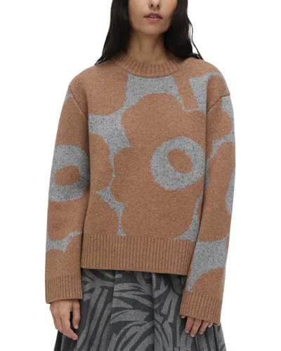 Marimekko Rws Virtaus Unikko Pullover In Brown