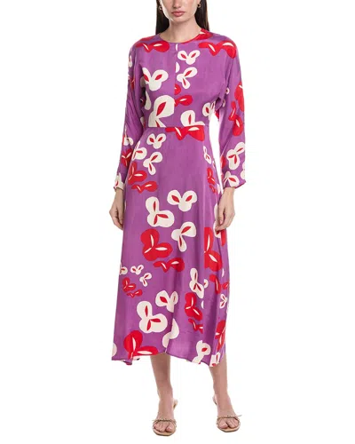 Marimekko Rytmi Poiminto Midi Dress In Purple