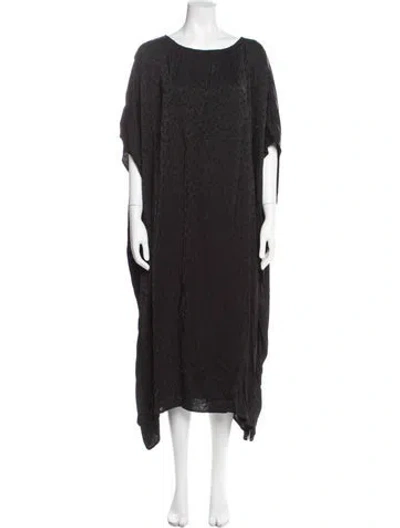 Pre-owned Marimekko Scoop Neck Long Dress In Blue