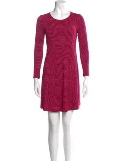 Pre-owned Marimekko Scoop Neck Mini Dress In Pink