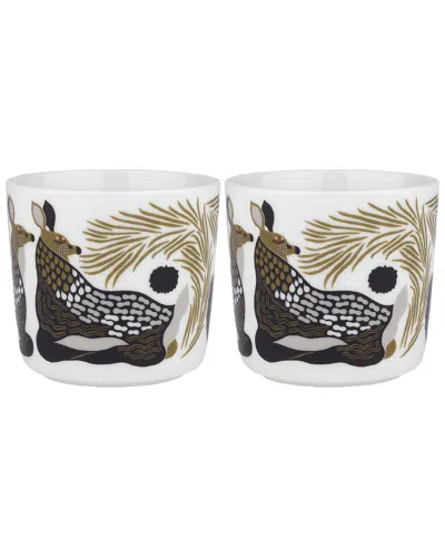 Marimekko Set Of 2 Peura Cup In Multi