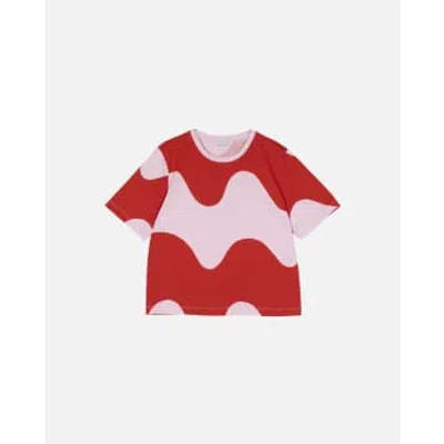 Marimekko Short Sleeve Shirt S Lokki In Red
