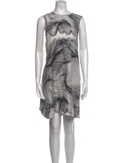 Pre-owned Marimekko Silk Mini Dress In Black