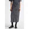 Marimekko Sivellys Unikko Floral Sweater Skirt In Grey, Dark Grey