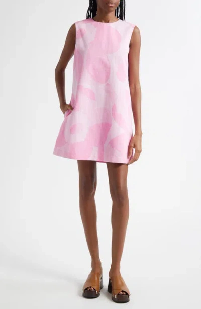 Marimekko Sopiva Unikko Organic Cotton & Linen Shift Dress In Multi