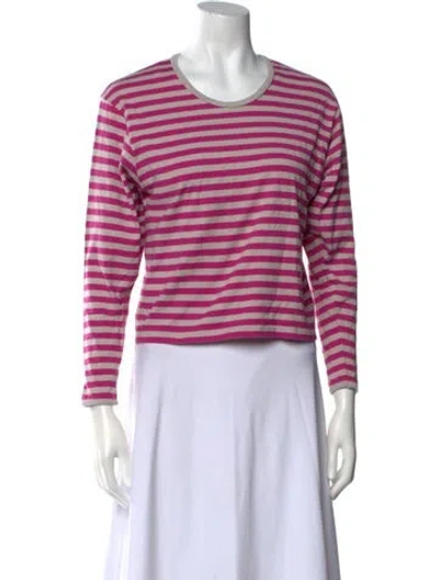 Pre-owned Marimekko Striped Crew Neck Top In Multi