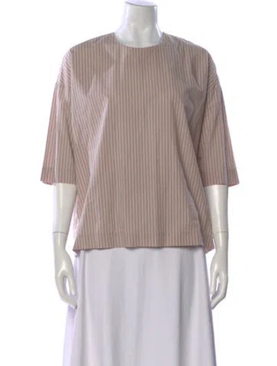 Pre-owned Marimekko Striped Crew Neck Top In Multi