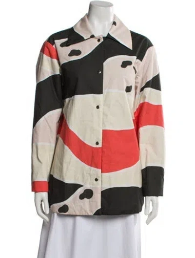 Pre-owned Marimekko Striped Jacket In Neutral