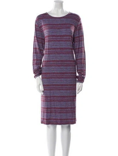 Pre-owned Marimekko Striped Knee-length Dress In Blue