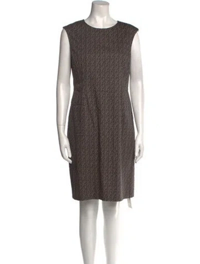 Pre-owned Marimekko Striped Long Dress In Black