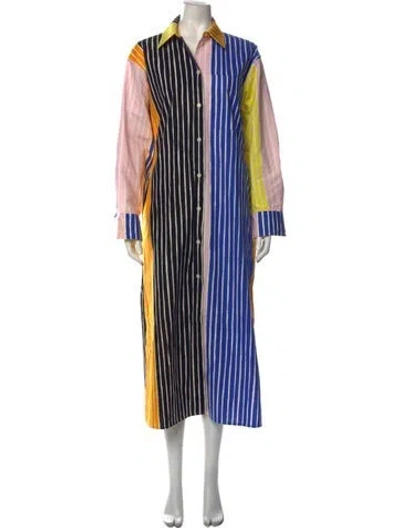 Pre-owned Marimekko Striped Long Dress In Multicolor