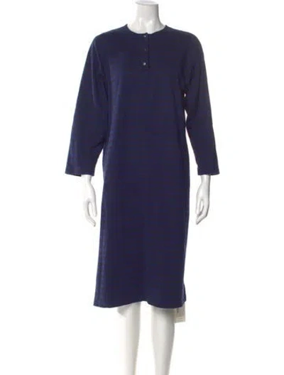 Pre-owned Marimekko Striped Midi Length Dress In Blue