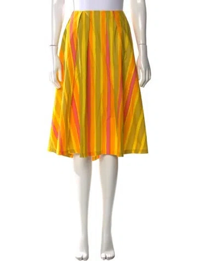 Pre-owned Marimekko Striped Midi Length Skirt In Neutral
