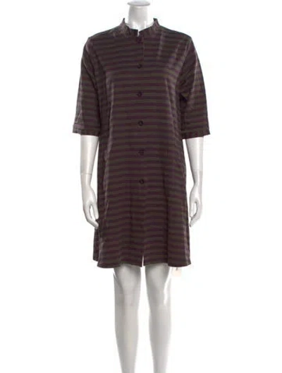 Pre-owned Marimekko Striped Mini Dress In Multi
