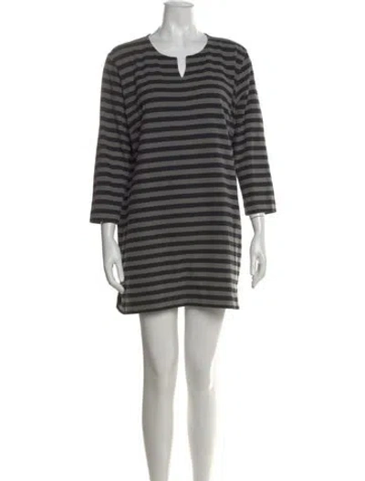 Pre-owned Marimekko Striped Mini Dress In Multi