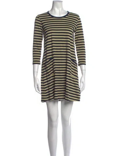 Pre-owned Marimekko Striped Mini Dress In Multi