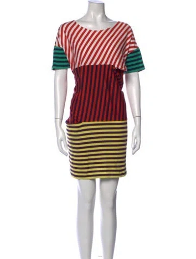 Pre-owned Marimekko Striped Mini Dress In Multi