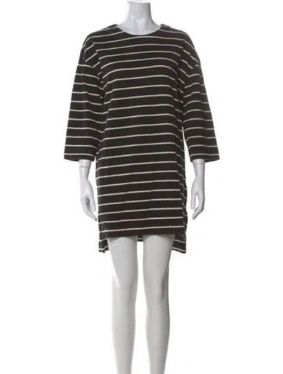 Pre-owned Marimekko Striped Mini Dress In Multi
