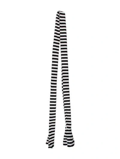 Pre-owned Marimekko Striped Scarf In Black