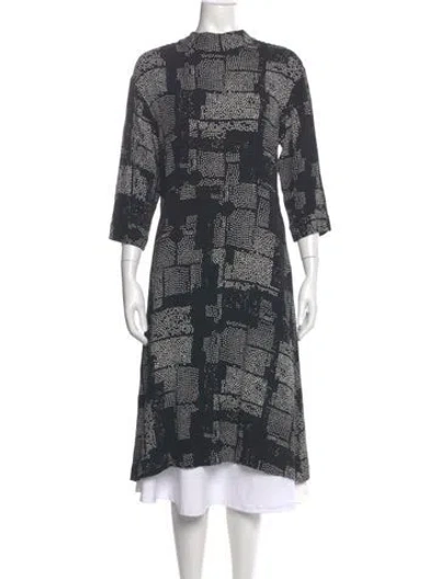 Pre-owned Marimekko Striped Scoop Neck T-shirt In Black