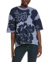 Marimekko Suloinen Linen-blend Knitted Shirt In Blue