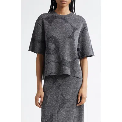 Marimekko Suloinen Unikko Floral Sweater In Grey, Dark Grey