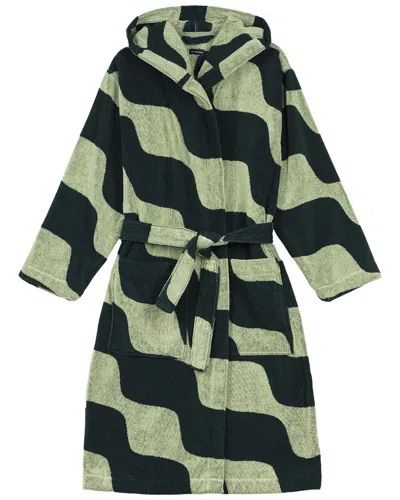 Marimekko Taifuuni Bath Robe In Green