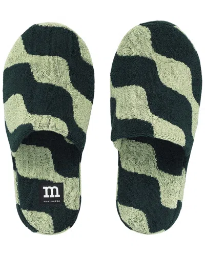 Marimekko Taifuuni Slippers In Green