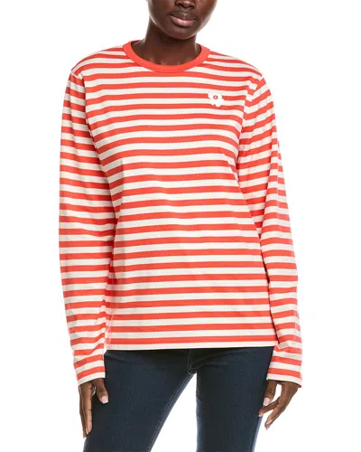 Marimekko Tasaraita Unikko Kioski Jersey Shirt In Orange