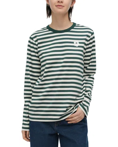 Marimekko Tasaraita Unikko Kioski Jersey Shirt In White