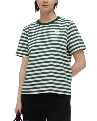 Marimekko Tasaraita Unikko Kioski T-shirt In Green