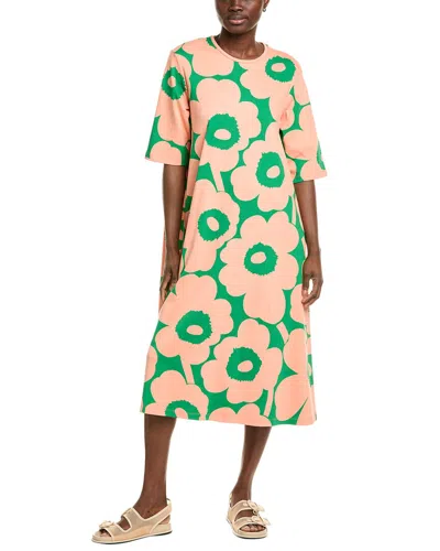 Marimekko Tengenti Unikko Dress In Orange
