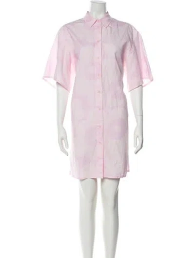 Pre-owned Marimekko Tie-dye Print Mini Dress In Pink