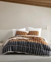 Marimekko Tiiliskivi Raita Cotton Duvet Cover Sets In Charcoal Gray