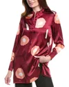 Marimekko Tiina Silk-blend Blouse In Red