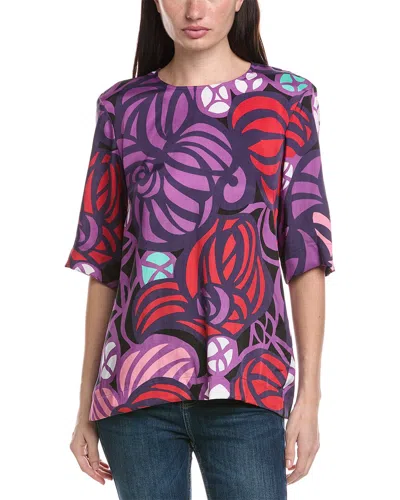 Marimekko Toinen Torstai Tie Back Top In Purple