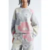 Marimekko Trilce Unikko Floral French Terry Sweatshirt In White