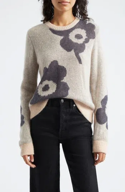 Marimekko Tunnelma Unikko Sweater In Light Pink Dark Grey