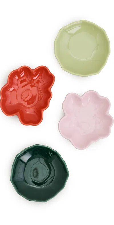 Marimekko Unikko & Kivet Small Plate Pink/pear/red/dark Green In Multi