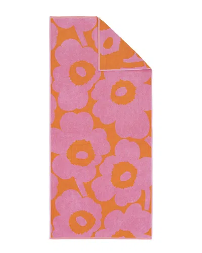 Marimekko Unikko Bath Towel 70x150cm In Orange