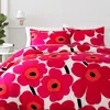 Marimekko Unikko Comforter Set, Full/queen In Pink