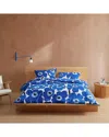 Marimekko Unikko Cotton Percale Comforter Bedding Set In Blue