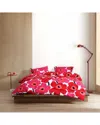 Marimekko Unikko Cotton Percale Comforter Bedding Set In Red