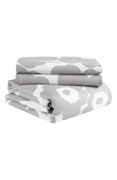 Marimekko Unikko Duvet Cover & Sham Set In Gray