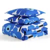 Marimekko Unikko Duvet Cover & Sham Set In Open Bright Blue