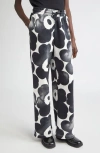 Marimekko Unikko Floral French Terry Sweatpants In Black