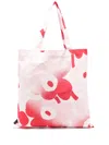 Marimekko Unikko Häivähdys Tote Bag In Pink