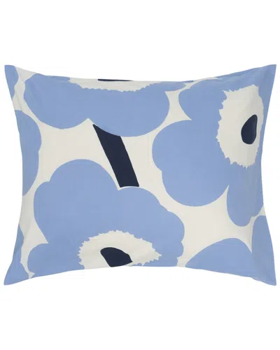 Marimekko Unikko Jersey Pillowcase 50x60cm In Blue